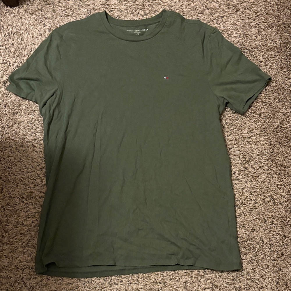 Tommy Hilfiger Men's Crew Neck T-Shirt - Olive